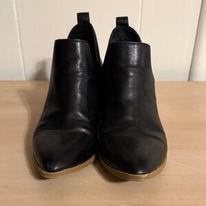 Sun + Stone Black Leather Ankle Boots